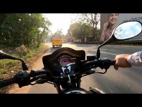 Bike Ride | Beautiful Kerala Streets & Villages | Hero Honda Hunk | Evening to Dusk | 4K |