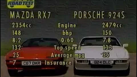 Old Top Gear- Mazda Rx7 vs. Porsche 924