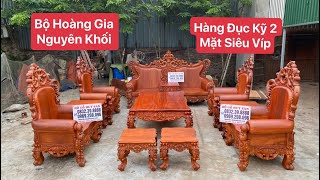 BÁO GIÁ : BỘ GHẾ HOÀNG GIA TÂN CỔ ĐIỂN SIÊU KHỦNG Gỗ Gõ Đỏ ( ĐỤC TAY KỸ 2 MẶT NHƯ NHAU ) SIÊU VÍP