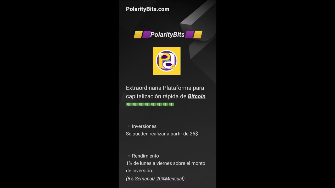 🔸PolarityBits🔸 Nueva plataforma de capitalización rápida de Bitcoin