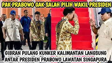 Gibran Dibuat Kaget Baru Pulang Kunker Langsung Tiba2 Di Panggil Presiden Prabowo Lawatan Singapura