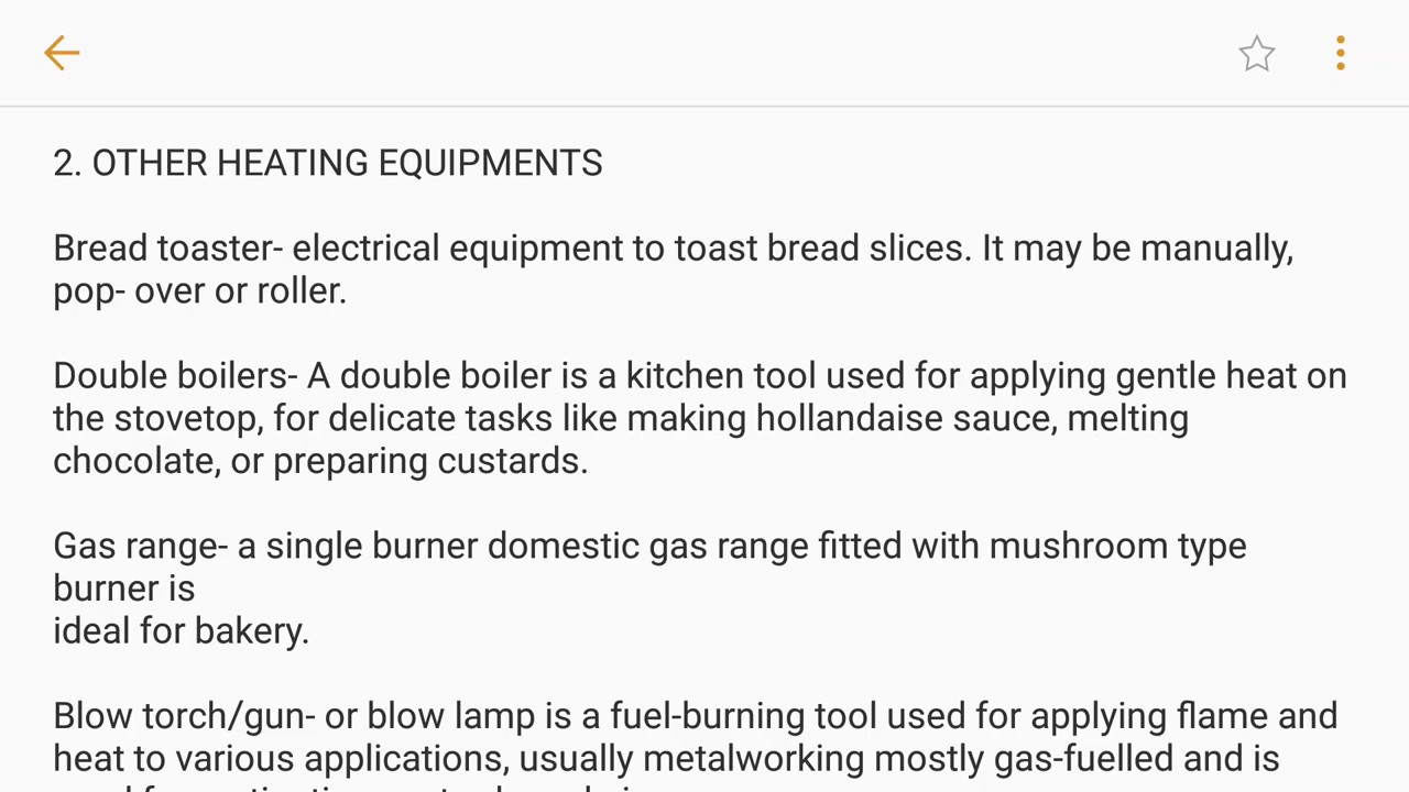 Heating equipment and measuring tools used in bakkery?? In Hindi hotel management lecture basic