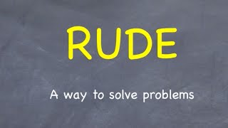 RUDE - a way to solve physics numerical problems