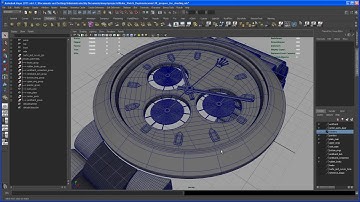 Modeling tutorial in Maya - ROLEX DAYTONA watch - Part 39: shading 01