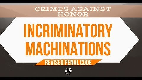 REVISED PENAL CODE Book 2; Incriminatory Machinations [AUDIO CODAL]