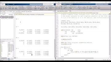 Gauss Elimination and Gauss-Jordan for Nodal Analysis with Matlab