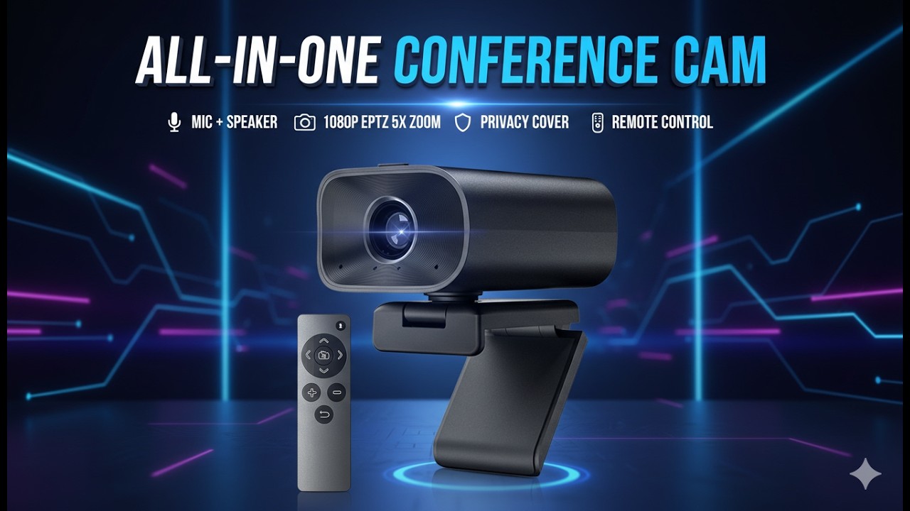 Ynoonvon  1080P Webcam with 5W Speaker Review — All-In-One Conference Setup!