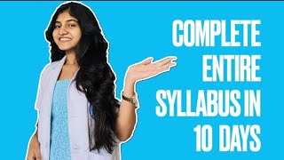 Best tips for Exam going MBBS students !| Smart ways to complete Entire Syllabus like a pro