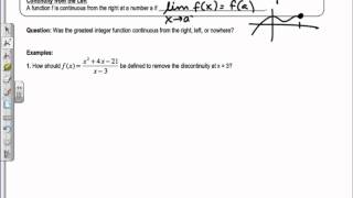 Section 2.3 AP Calculus - Continuity