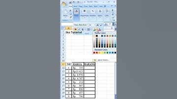 Cara Mewarnai Cell #shorts #microsoftexcel #shortvideo