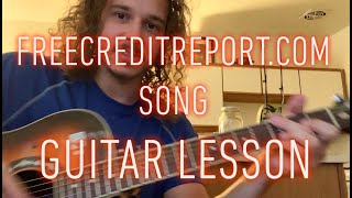 Free Credit Reportcom Commercial Song  Guitar Lesson