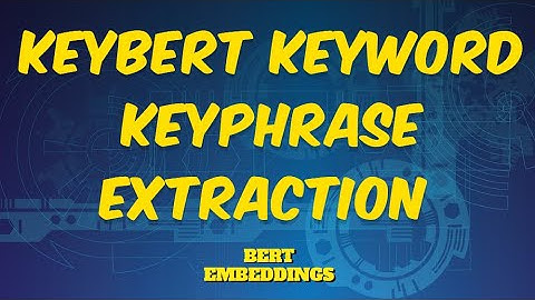 KeyBERT Keyword, KeyPhrase extraction using BERT embeddings #nlp #tutorial