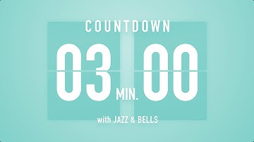3 Minute Countdown Timer 🎶 Flip Clock with Jazz & Bells 🍵🔔