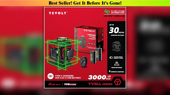 Limited YEVOLT YVGLL4XS16DP 4-Plane Green Laser Level 4D 16 Lines with  All Day Work Self-Leveling•