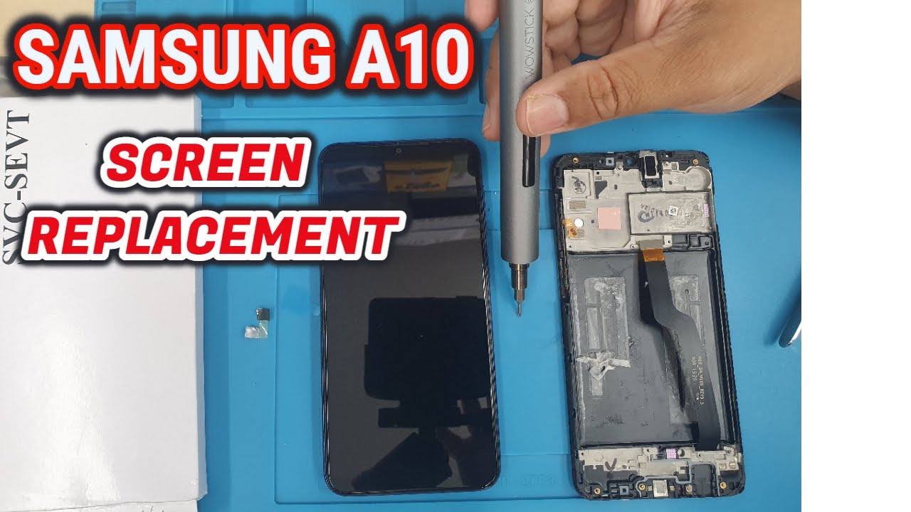How To Replace Screen On Samsung Galaxy A10 ! SM A105FN - YouTube