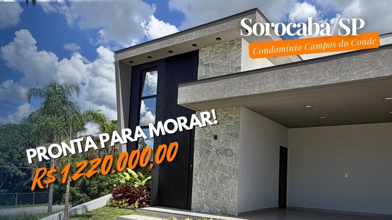 Sorocaba/SP- Condomínio Campos do conde - Novidade! Imóvel recém construído, vem conferir!
