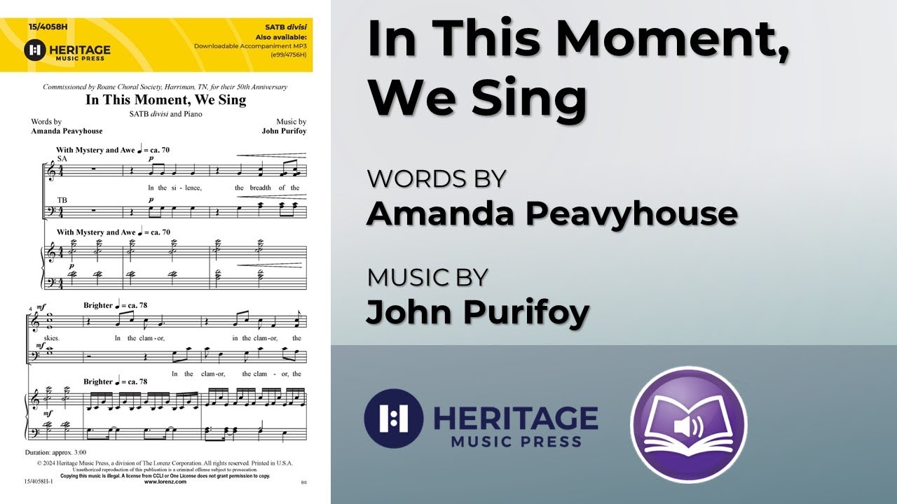 In This Moment, We Sing (SATB) | Amanda Peavyhouse and John Purifoy