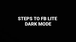 How Steps / Tutorial to make fb lite dark mode screenshot 3