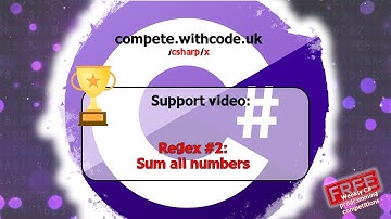 C# Support Video: Regex #2: Sum all numbers