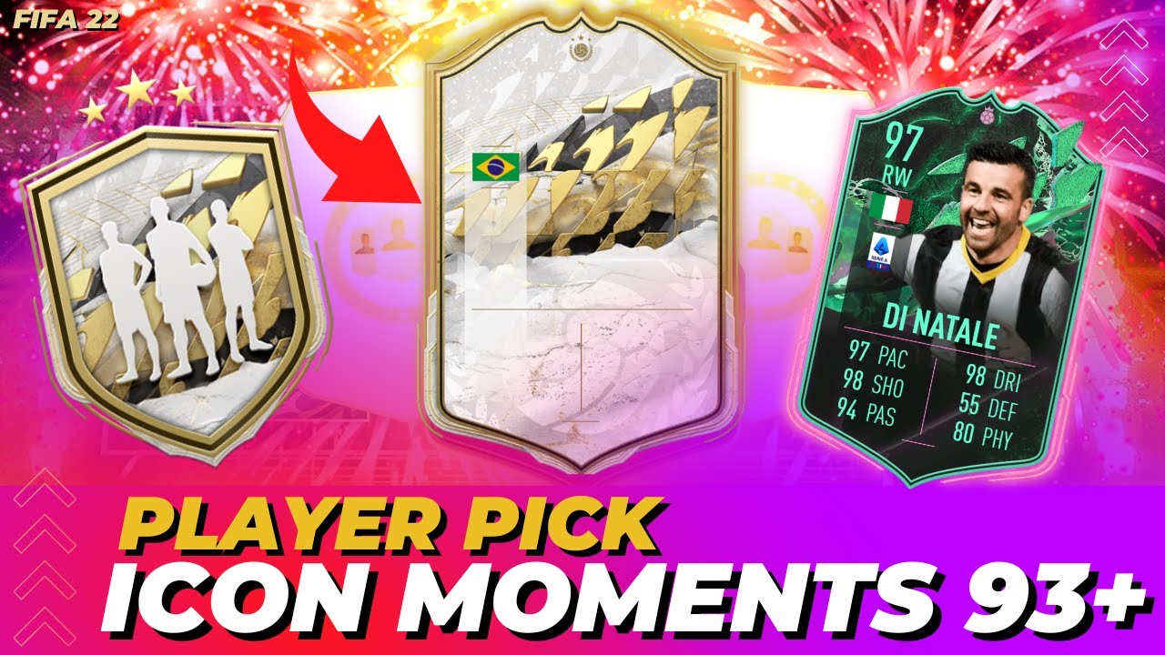 ✅ ABRINDO PLAYER PICK 93+ ICON MOMENTS E 95+ MUTANTES - FIFA 22