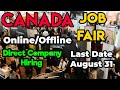 Canada 🍁 new job fair free all over world🌏 Registrations open//Hindi//