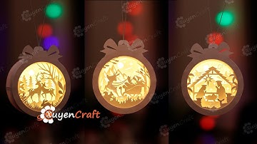 Assembly instructions Christmas Hanging Circle Shadow Box, Christmas Decor