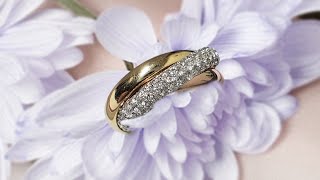 Cartier Inspired Trinity Tri-Colour Ring