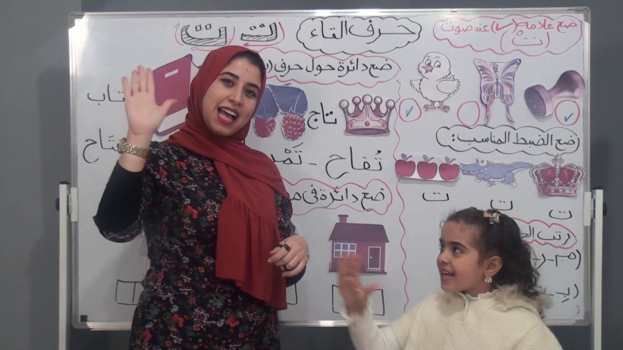 حرف التاء بشكل مختلف  لمرحله رياض اطفال مع نرمين المنسي