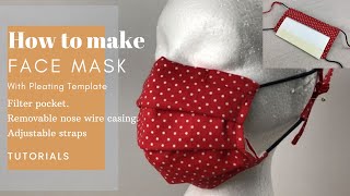 Hello how to make face mask with filter, easy pattern . the size of
this is for regular adult. you may adjust a few centimeters according
your p...