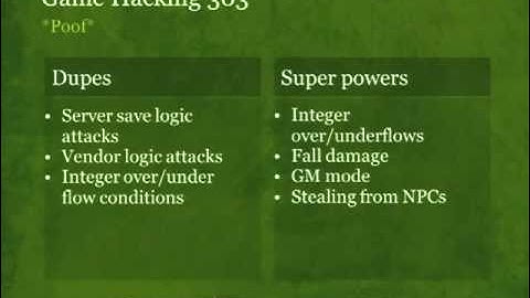 DEFCON 19  Hacking MMORPGs for Fun and Mostly Profit