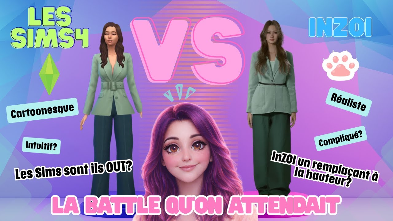 Sims 4 vs InZoi : Création de perso + Construction… QUI ÉCRASE L’AUTRE ? / Français / rediffusion