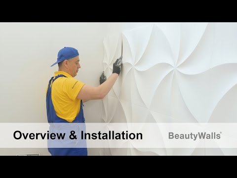Video: Dekorativ väggbeklädnad med gips