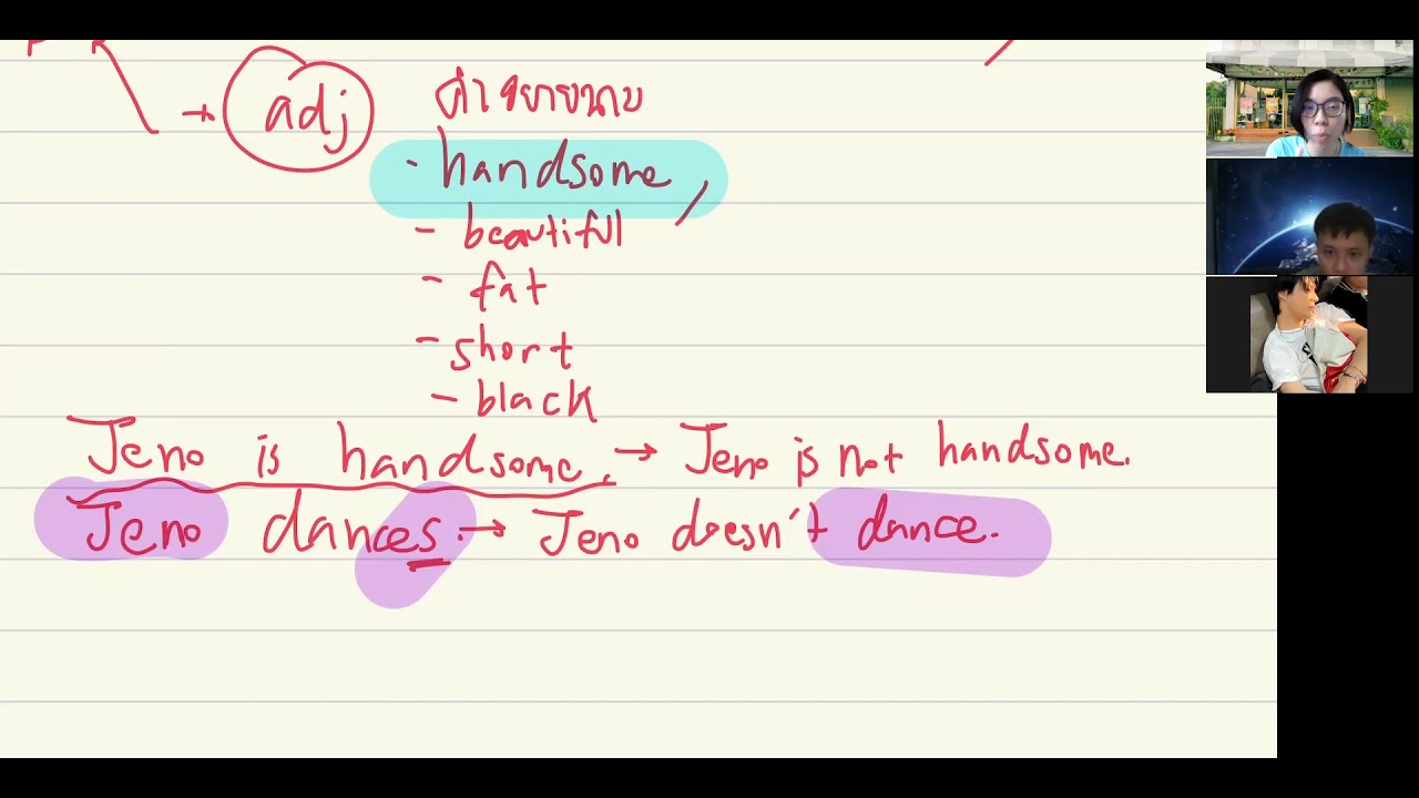 ภาษาไทยไม่เหมือนแต่งประโยคภาษาอังกฤษ ตัวอย่าง เมื่อไรใช้ is, does writing sentence basic ดร.พี่นุ้ย