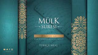 MÜLK SURESİ - Türkçe Meal Resimi