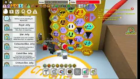 [Until Mythic] [Until gifted] 100k Royal jellies 100b honey on bee swarm simulator Roblox part 2