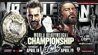 WWE Wrestlemania 42 CM Punk vs Roman Reigns Official Match Card