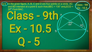 Class 9th , Ex - 10.5, Q 5 ( Circles ) CBSE NCERT