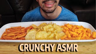 NACHO JALAPEÑO TAKIS, CHEETOS CHEESE PUFFS AND GARLIC PARMESAN CHIPS ASMR CRUNCHY MUKBANG