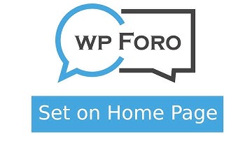 Set Forum on Home Page