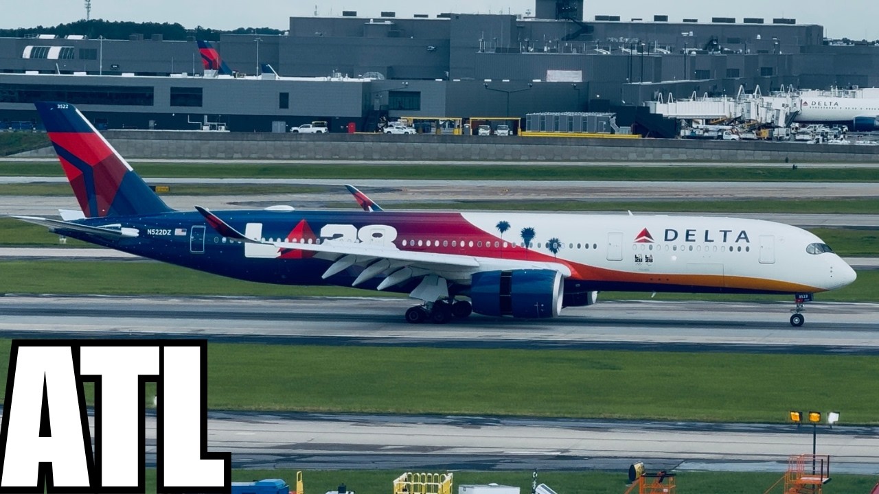 Storm Hits Atlanta! 🌩️ Intense Afternoon Plane Spotting & Ground Stop at ATL! | Plane Spotting 2025