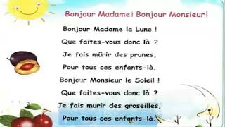 "Bonjour madame🌛bonjour monsieur🌞 page 32 " السنة الثالثة ابتدائي مكررة للحفظ