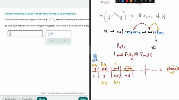 ALEKS: Interconverting number of atoms and mass of compound