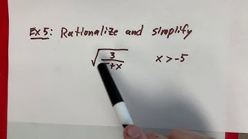 Ex 5:  How to Rationalize Denominators, Harder Examples