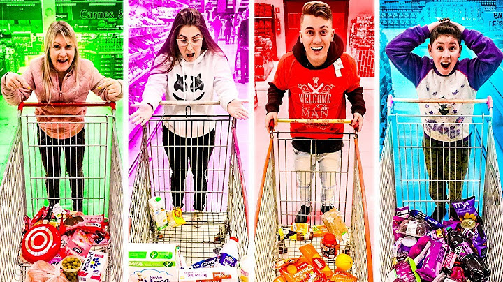 WHOEVER BUYS THE MOST FOOD IN THEIR COLOR WINS PT 2 !!!