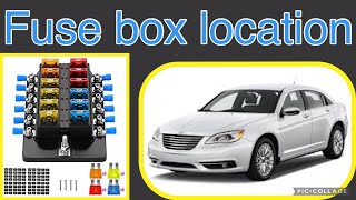 The fuse box location on a 2012 Chrysler 200