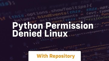 python permission denied linux