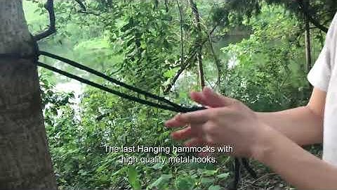 Upgrade Two Person Camping Hammock with Hammock Tree Straps Portable Parachute Nylon Hammock