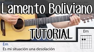 Como tocar Lamento Boliviano Enanitos Verdes en guitarra COMPLETO acordes  tutorial SUPER FACIL