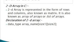 C LANGUAGE FOR BEGINNERS : RECURSION, ARRAYS