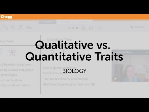 Qualitative Vs Quantitative Traits | Biology | Chegg Tutors